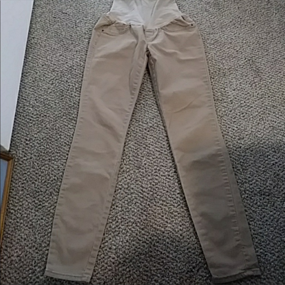 Khaki maternity pants